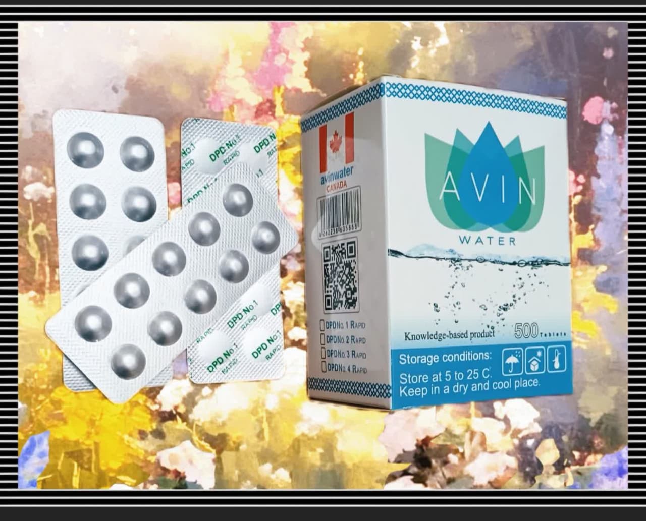 قرص سنجش ازن   DPD NO.4  شرکت اوین واتر کانادا   بسته 500 عددی