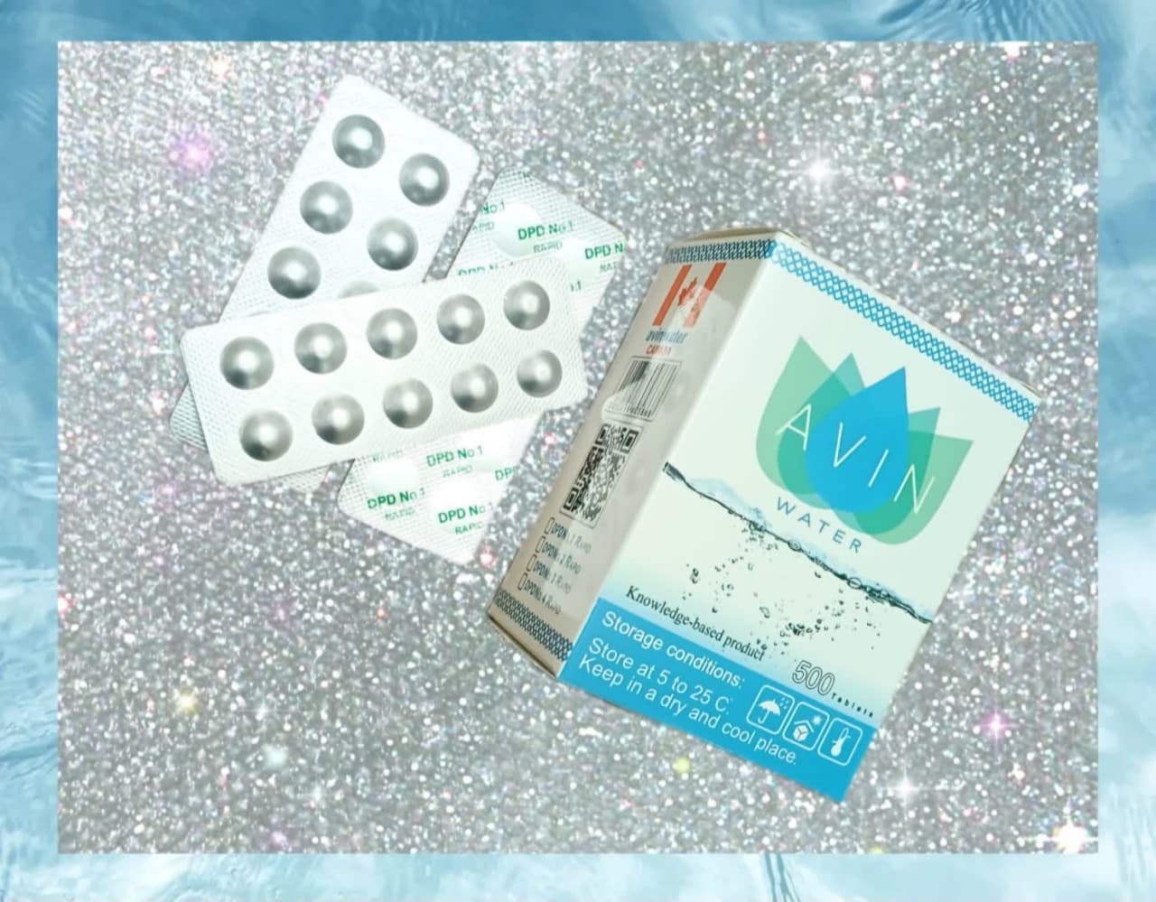 قرص سنجش کلر ترکیبی   DPD NO.3  شرکت اوین واتر کانادا  در بسته های 500 عددی